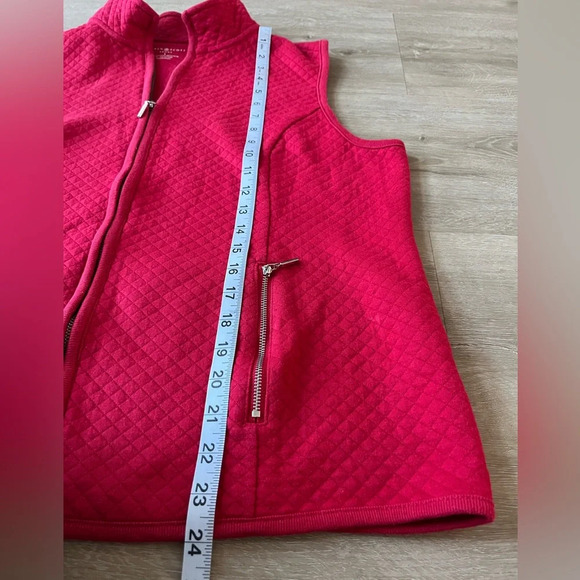 Karen Scott Sport Woman Red vest with zipper SZ L - Picture 6 of 6